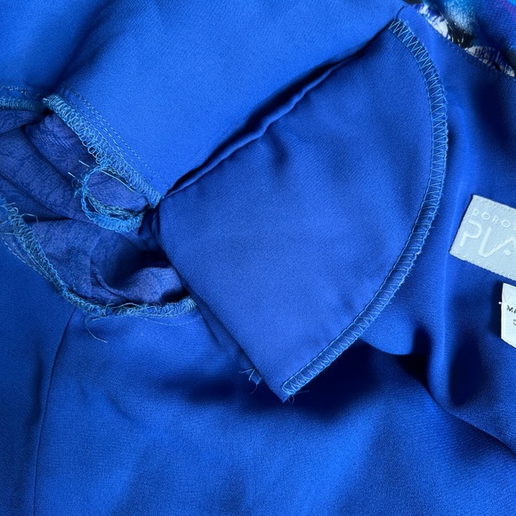 Platinum Dorothy Schoelen Vintage Jacket Blazer Sz M Artsy Boho Art to Wear Blue - Picture 2 of 7